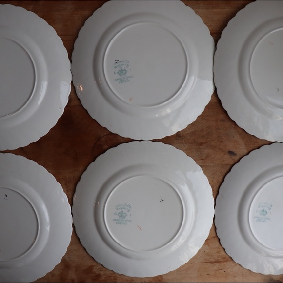 Vintage Set of 6 Small Snowhite Regency Plates English China by Johnson … - Picture 7 of 8